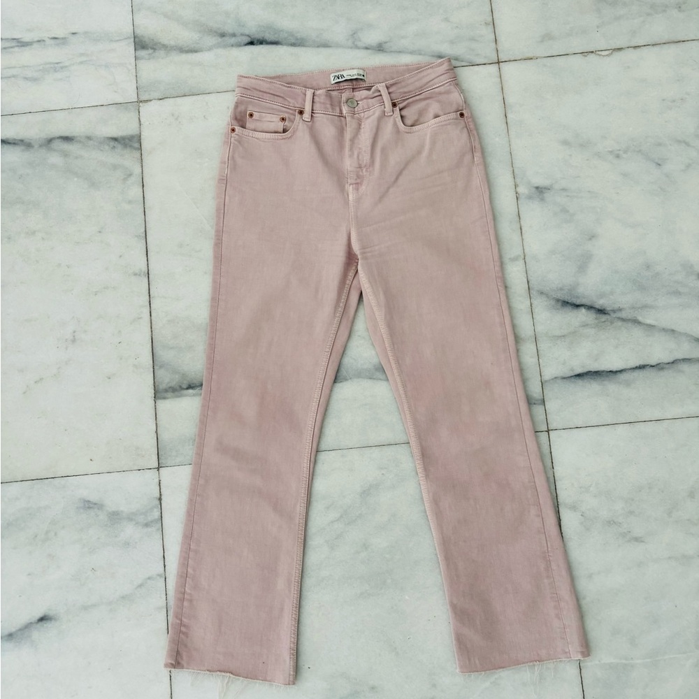 Zara Pink Straight Leg Jeans